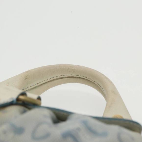 CELINE Paris Macadam Canvas Boogie bag Hand Bag Light Blue Auth 100659 - Picture 8 of 16